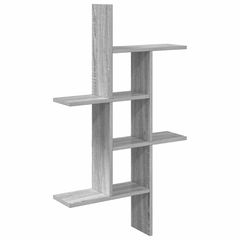 vidaXL Ράφι Τοίχου Γκρι Sonoma 61 x 15 x 102 εκ Επεξεργασμένο Ξύλο