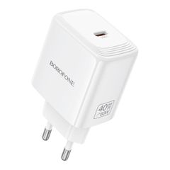 Φορτιστής Ταξιδίου Borofone BN33 Fuente GaN USB-C PD40W Λευκός