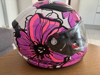 Κράνος Μηχανής Full Face LS2 Rapid Poppies (FF353) Λευκό/Ροζ Floral - Medium (57-58 cm)