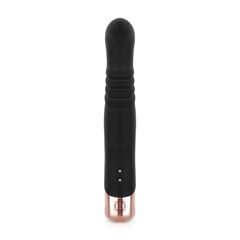 Rosy Gold - Rabbit Vibrator with thrusting function - Black-thumb-5