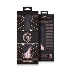 Rosy Gold - Rabbit Vibrator with thrusting function - Black-thumb-3