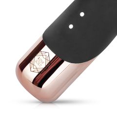 Rosy Gold - Rabbit Vibrator with thrusting function - Black-thumb-6