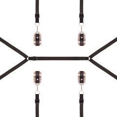 Rosy Gold - Under-Mattress Restraint Set - Black-thumb-2