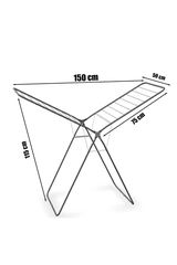 Stewehome στεγνωτήριο ρούχων από μέταλλο Γκρι 55x99x4 cm