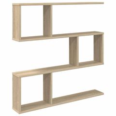 vidaXL Ράφι Τοίχου Sonoma Δρυς 80 x 12 x 79,5 εκ Επεξεργασμένο Ξύλο