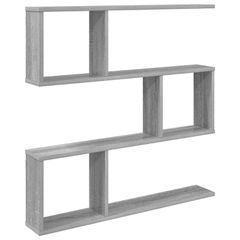vidaXL Ράφι Τοίχου Γκρι Sonoma 80 x 12 x 79,5 εκ Επεξεργασμένο Ξύλο