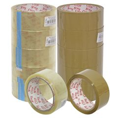 Ταινία Συσκευασίας 38mm Καφέ-Διάφανη 38mm x 66m JustNote 3975 - 6 ΤΕΜ 19-55