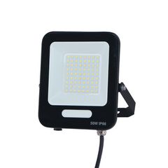 ΠΡΟΒΟΛΕΑΣ LED SMD 50W ΜΑΥΡΟΣ IP66 3000K PLUS Eurolamp 147-69011