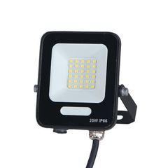 ΠΡΟΒΟΛΕΑΣ LED SMD 20W ΜΑΥΡΟΣ IP66 3000K PLUS Eurolamp 147-69005