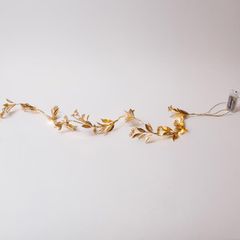 ΦΩΤΙΖΟΜΕΝΗ ΓΙΡΛΑΝΤΑ ME ΧΡΥΣΑ ΜΠΟΥΜΠΟΥΚΙΑ 150cm, 16 ΘΕΡΜΑ ΛΕΥΚΑ MINI LED, ΜΠΑΤΑΡΙΑΣ 3xAA, TIMER, ΠΡΟΕΚΤΑΣΗ ΠΑΡΟΧΗΣ 30cm, IP20 Eurolamp 600-22561