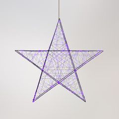 ΑΣΤΕΡΙ ΦΩΤΙΖΟΜΕΝΟ 78cm, 240 LED, 4,5V ΜΕΤΑΣΧΗΜΑΤΙΣΤΗ, TIMER, ΜΑΥΡΟΣ ΜΕΤΑΛΛΙΚΟΣ ΣΚΕΛΕΤΟΣ, ΜΑΥΡΟ ΧΑΛΚΙΝΟ ΚΑΛΩΔΙΟ, ΜΩΒ LED, ΠΡΟΕΚΤΑΣΗ ΠΑΡΟΧΗΣ 5m, IP44 Eurolamp 600-22520