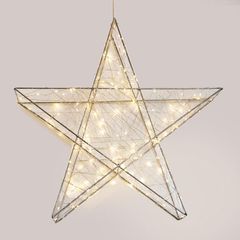 ΑΣΤΕΡΙ ΦΩΤΙΖΟΜΕΝΟ 110cm, 480 LED, 4,5V ΜΕΤΑΣΧΗΜΑΤΙΣΤΗ, TIMER, ΑΣΗΜΙ ΜΕΤΑΛΛΙΚΟΣ ΣΚΕΛΕΤΟΣ, ΑΣΗΜΙ ΧΑΛΚΙΝΟ ΚΑΛΩΔΙΟ, ΘΕΡΜΟ ΛΕΥΚΟ LED, ΠΡΟΕΚΤΑΣΗ ΠΑΡΟΧΗΣ 5m, IP44 Eurolamp 600-22463