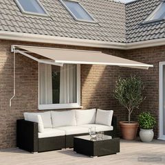 vidaXL Ύφασμα αντικατάστασης τέντας Μπεζ 300 x 250 εκ Πολυεστέρας