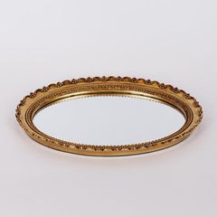 ΔΙΣΚΟΣ ΠΟΛΥΡΕΖΙΝ ΜΕ ΚΑΘΡΕΠΤΗ ΧΡΥΣΟΣ 35x26x3cm Eurolamp 752-16133