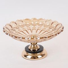 ΜΠΩΛ ΜΕΤΑΛΛΙΚΟ - ΓΥΑΛΙΝΟ ΧΡΥΣΟ 30x18cm Eurolamp 754-11020