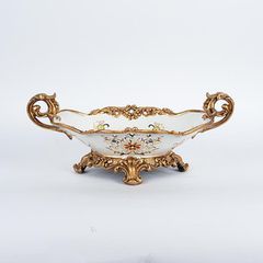 ΦΟΝΤΑΝΙΕΡΑ ΠΟΛΥΡΕΖΙΝ ΛΕΥΚΗ - ΧΡΥΣΗ 44x25x17cm Eurolamp 752-21014
