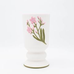 ΒΑΖΟ ΚΕΡΑΜΙΚΟ ΛΕΥΚΟ-ΜΕ ΛΟΥΛΟΥΔΙΑ 15x14.5x27.2cm Eurolamp 819-00211