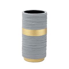 ΒΑΖΟ ΚΕΡΑΜΙΚΟ ΓΚΡΙ - ΧΡΥΣΟ 12x12x23cm Eurolamp 819-01867