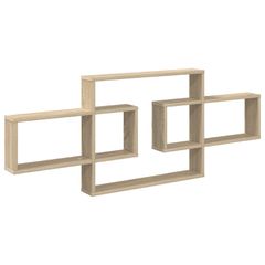 vidaXL Ράφι Τοίχου Sonoma Δρυς 130 x 10 x 50 εκ. Επεξεργασμένο Ξύλο