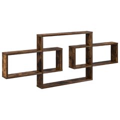 vidaXL Ράφι Τοίχου Καπνισμένο Ξύλο Δρυός 130 x 10 x 50 εκ.
