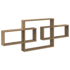 vidaXL Ράφι Τοίχου Artisan Δρυς 130 x 10 x 50 εκ. Επεξεργασμένο Ξύλο