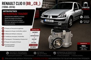 RENAULT CLIO II (BB_, CB_) (1998–2016) - Αντικατάσταση Πεταλούδας Γκαζιού