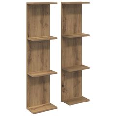 vidaXL Ράφι Τοίχου 2 τμχ. Artisan Δρυς 22 x 15 x 100 εκ