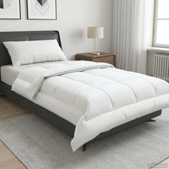 vidaXL Πάπλωμα 150x200 εκ Καλοκαίρι 200 GSM Αυστραλιανό Μαλλί Λευκό