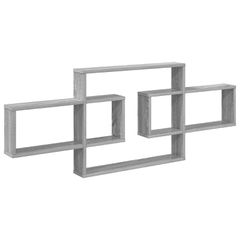 vidaXL Ράφι Τοίχου Γκρι Sonoma 130 x 10 x 50 εκ. Επεξεργασμένο Ξύλο