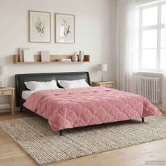 vidaXL Καλοκαιρινό Παπλωματοθήκη 200 x 220 cm Καλοκαίρι Ροζ