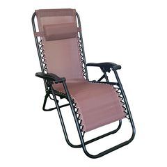 Πολυθρόνα relax πτυσσόμενη Mirka textilene-μέταλλο σε καφέ-μαύρη απόχρωση 65x165x110εκ