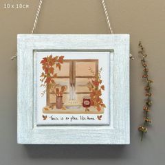 Καδράκι Παράθυρο 10x10 - There is no place like home