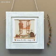 Καδράκι window 10εκ.-Welcome, the kettle is always on