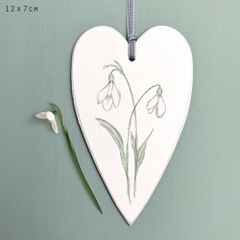 Ετικέτα καρδιά αγριολούλουδο 7εκ.-Snowdrop