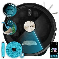 Cecotec Ρομποτική Σκούπα Conga M100 X-Treme με Ανυψούμενες Περιστρεφόμενες Σφουγγαρίστρες, Τεχνητή Νοημοσύνη, 20000 Pa, Βούρτσα Σιλικόνης, Αυτονομία έως 220 m², App Control 3.0 CEC-119666