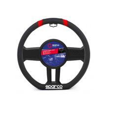 SPARCO 169.SPC1114RD Κάλυμμα Τιμονιού Δερματίνη Medium μαύρο- κόκκινο 1τμχ