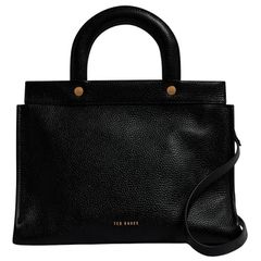 Ted Baker Womens Ted Baker Black Rollia Grab Handle Medium Tote Bag 285934