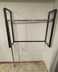 Μεταλλική Κρεμάστρα / Rack Τοίχου & Δαπέδου (Black & Chrome Steel)