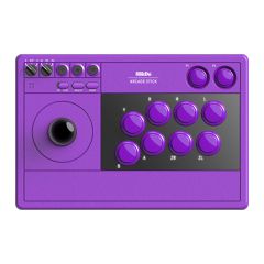 8Bitdo - Arcade Stick 2.4G PC & NS - Purple / Nintendo Switch-thumb-2