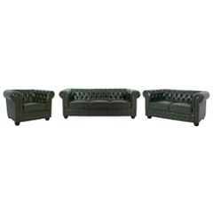 ΣΕΤ ΣΑΛΟΝΙ 3ΤΜΧ MOBAR HM10912.08 PU ΔΕΡΜΑ Τ.CHESTERFIELD ΚΥΠΑΡΙΣΣΙ