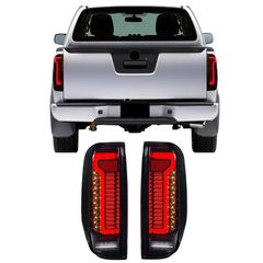 Πισινά Φανάρια Set Για Nissan Navara D40 2005-2015 Full Led Bar Dynamic Φλας Black