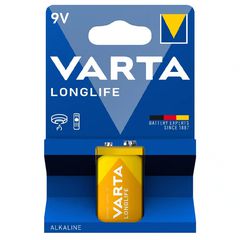 Μπαταρία Αλκαλική Varta Longlife 9V 6LR61 Πλακέ