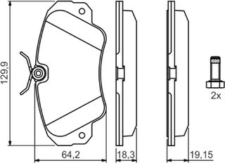 Bosch Σετ τακάκια, Δισκόφρενα - 0 986 460 939