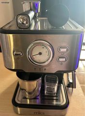 Mics Μηχανή Espresso 1100W Πίεσης 15bar Ασημί inox (MC15ES19E)