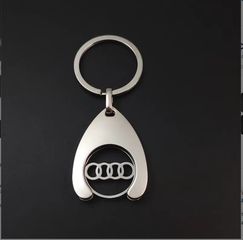 Μεταλλικό μπρελόκ με λογότυπο Audi, χαραγμένο με λέιζερ, ασημί