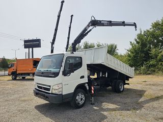Mitsubishi Canter 2010 7C18  Γερανός Hiab XS 055-2  Ανατρεπόμενη Καρότσα