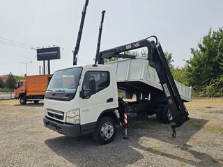 Mitsubishi Canter 2010 7C18  Γερανός Hiab XS 055-2  Ανατρεπόμενη Καρότσα-thumb-2