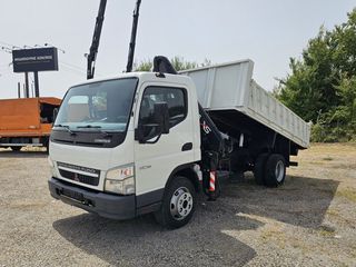 Mitsubishi Canter 2010 7C18  Γερανός Hiab XS 055-2  Ανατρεπόμενη Καρότσα-thumb-5