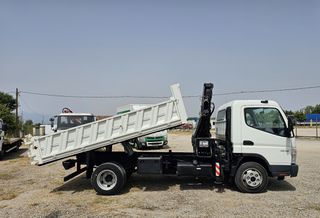 Mitsubishi Canter 2010 7C18  Γερανός Hiab XS 055-2  Ανατρεπόμενη Καρότσα-thumb-13