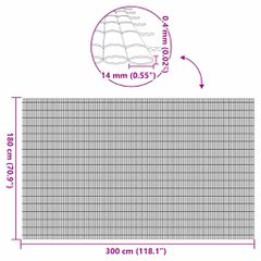 Φράχτης Κήπου Διπλής Όψης Καφέ 1,8x3 μ. PVC 42002621-thumb-8